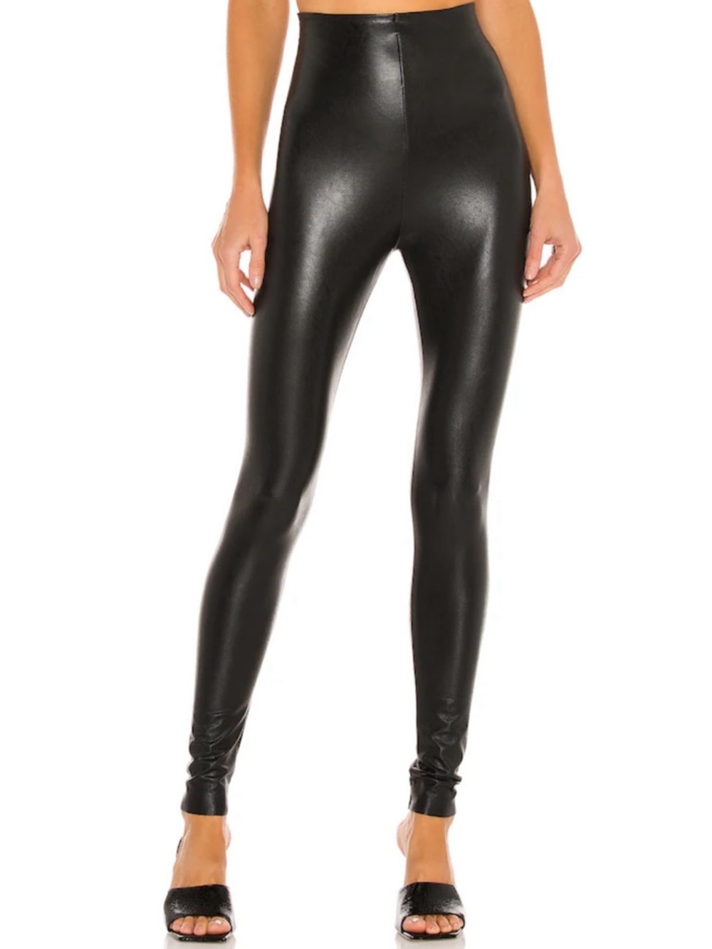 Commando Black Faux Leather High-Rise Leggings